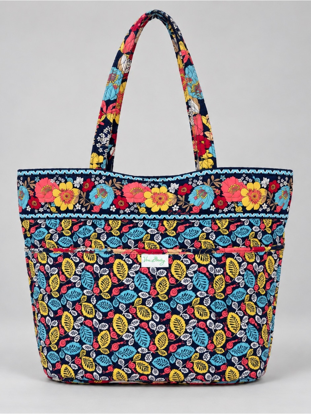 Vera Bradley Happy Snails Shoulder Bag Tote Purse Quilted Retired Bohemian